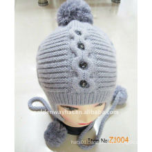 Fashion winter beanie hat making a knit hat